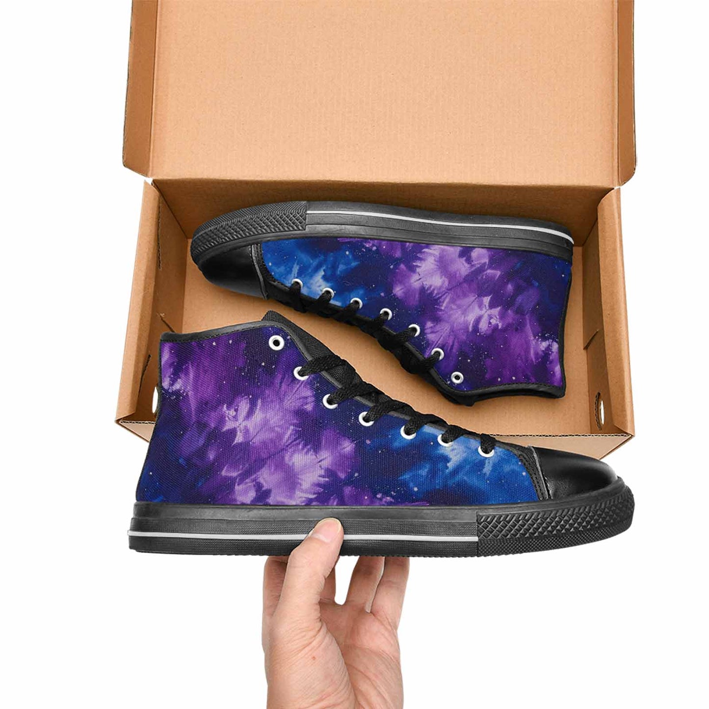 MEN'S Cosmic Tie Dye High Top Canvas Aesthetic Sneakers
