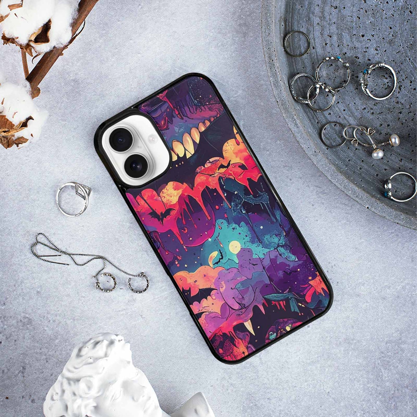 iPhone 16 Plus Case — Vampire Fangs Bats Vampire Fangs And, Customized Protective Case