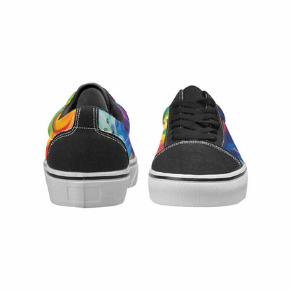 WOMEN'S Smiley Facessmiley Faces  Lace-Up Canvas Vibrant Chaos Custom Sneakers