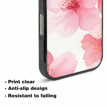 iPhone 16 Pro Case — Japanese Cherry Blossom Pattern Sakura Flowers, Custom Designed Case Cover