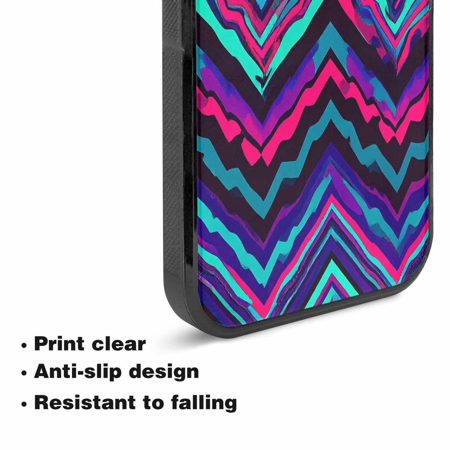 iPhone 15 Plus Case — Psychedelic Chevron Vortex, Custom Designed Case Cover