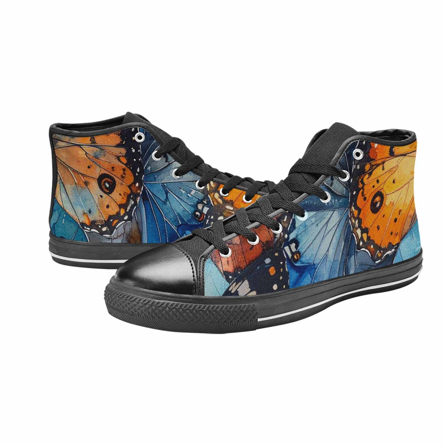 MEN'S Butterfly Wing High Top Canvas Surreal Custom Shoes