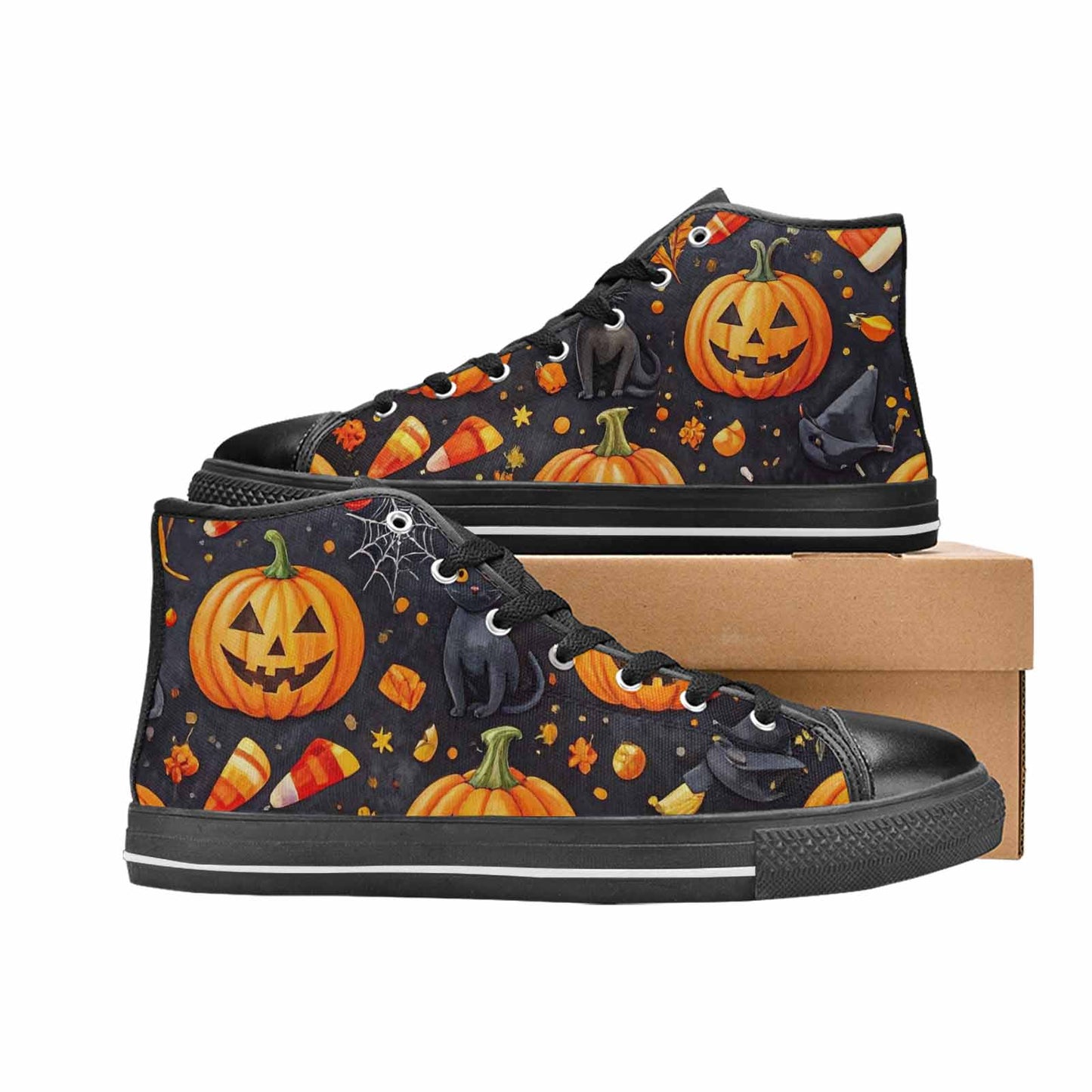 WOMEN'S Halloween High Top Canvas Dark Academia Custom Shoes