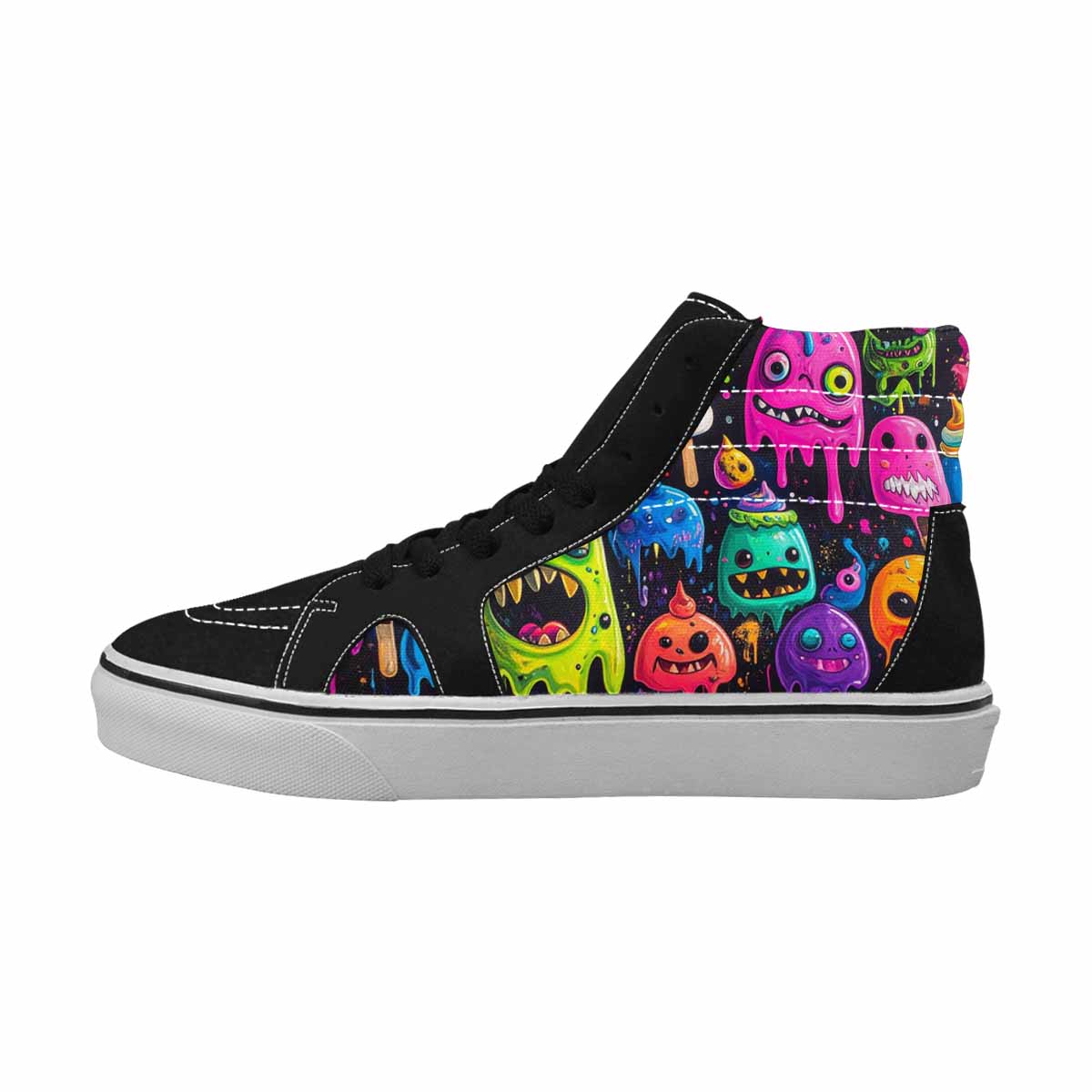 MEN'S Ice Cream Monsters  High Top Canvas Grunge Shoes