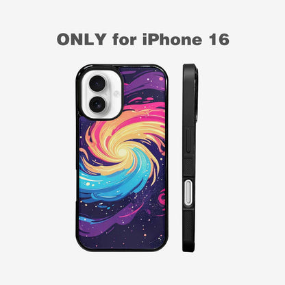iPhone 16 Case — Love Wins Galaxy Seamless Pattern Vibrant, Custom Printed Phone Case