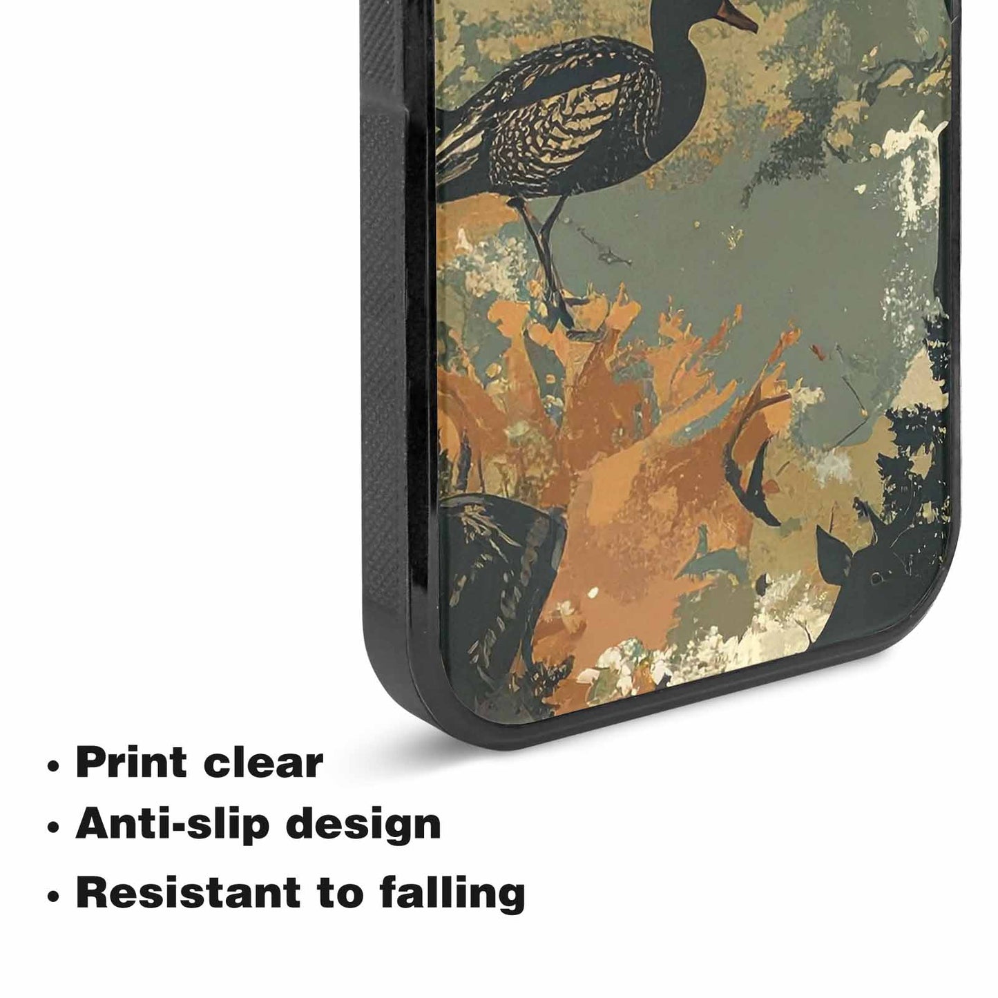 iPhone 15 Plus Case — Hunting Camouflage Pattern With Deer And, Personalized Phone Case
