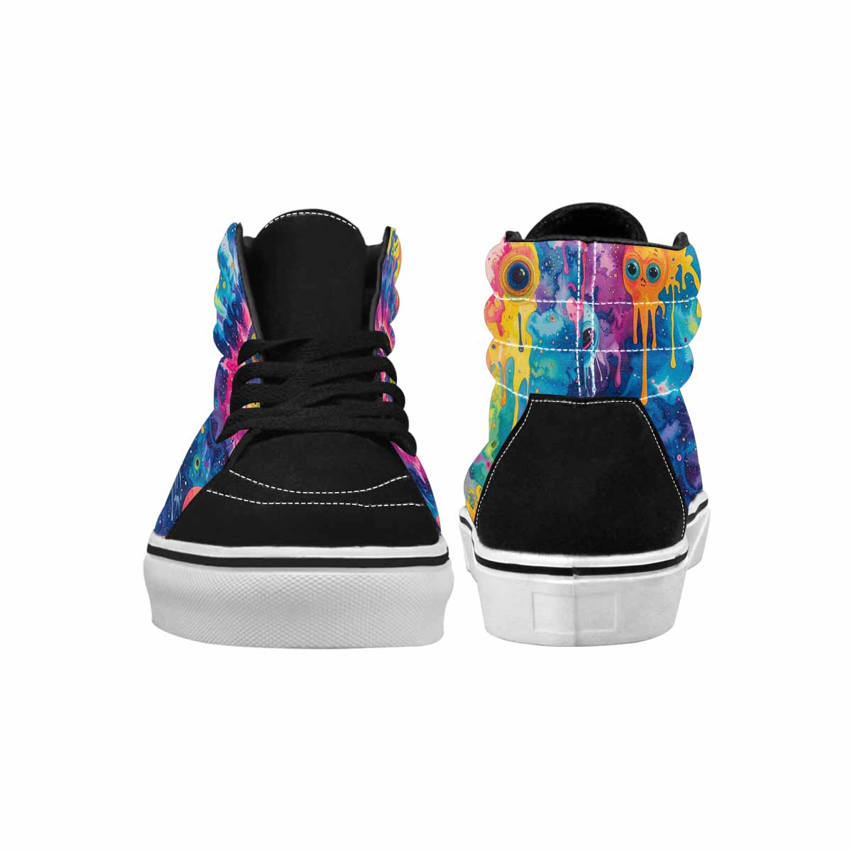 MEN'S Aliens  Tie Dye High Top Canvas Melting Art Sneakers