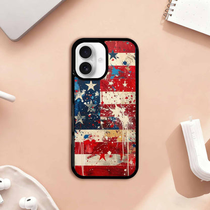 iPhone 17 Case — Patriotic Stars And Stripes Galaxy Space, Original Design Phone Case