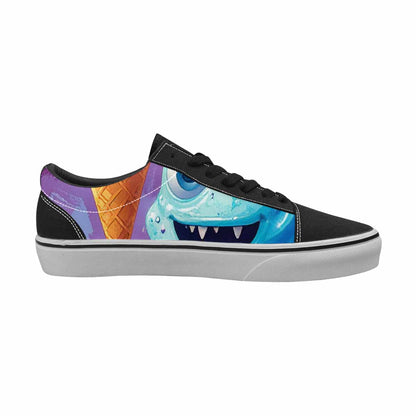 MEN'S Melting Icecream Cone Monster Canvas Lace-Up Dark Academia Shoes
