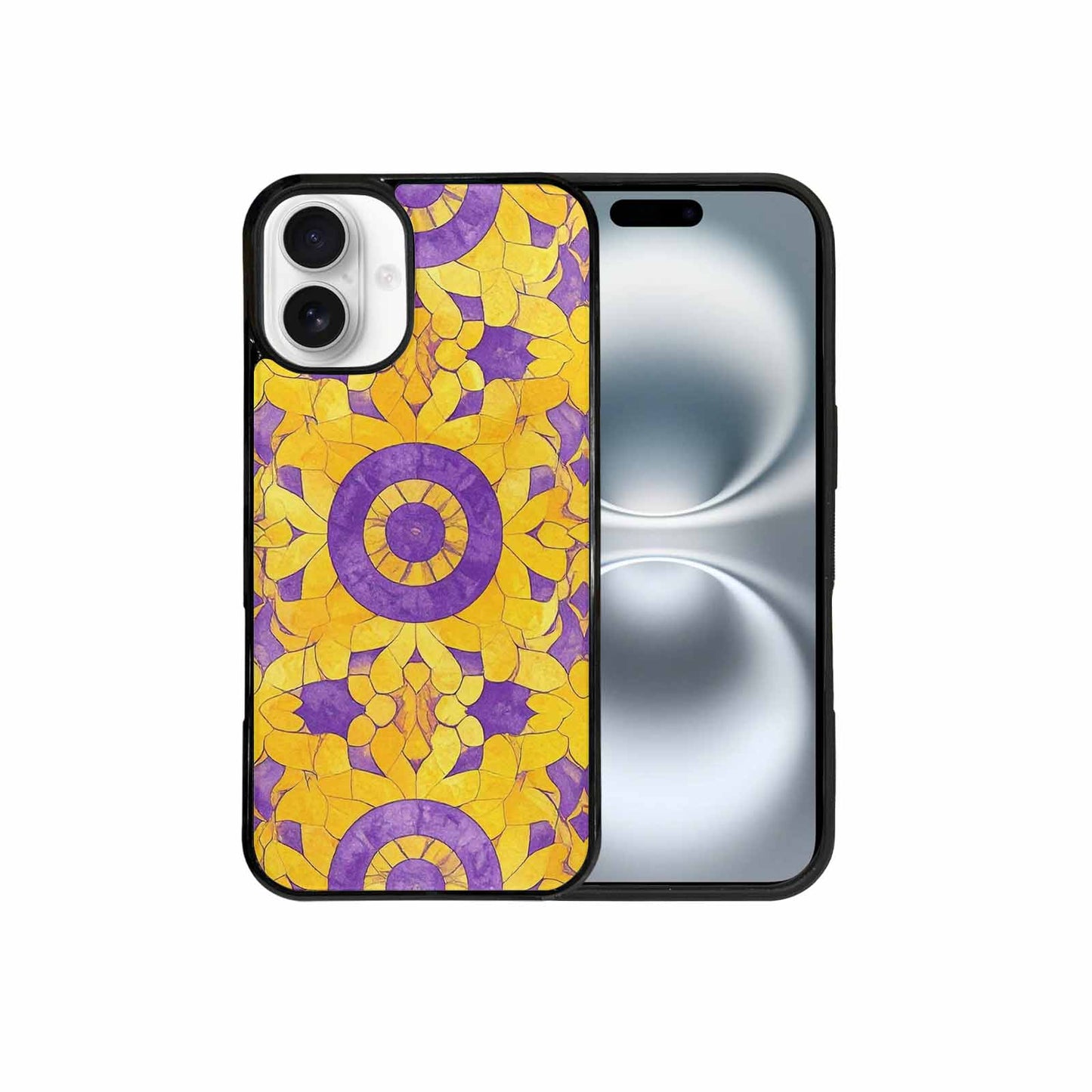 iPhone 16 Plus Case — Intersex Flag Color Theme Small Rainbow, Custom Made Phone Cover