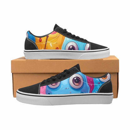 WOMEN'S Melting Icecream Monster Cherry Canvas Lace-Up Aesthetic Custom Sneakers
