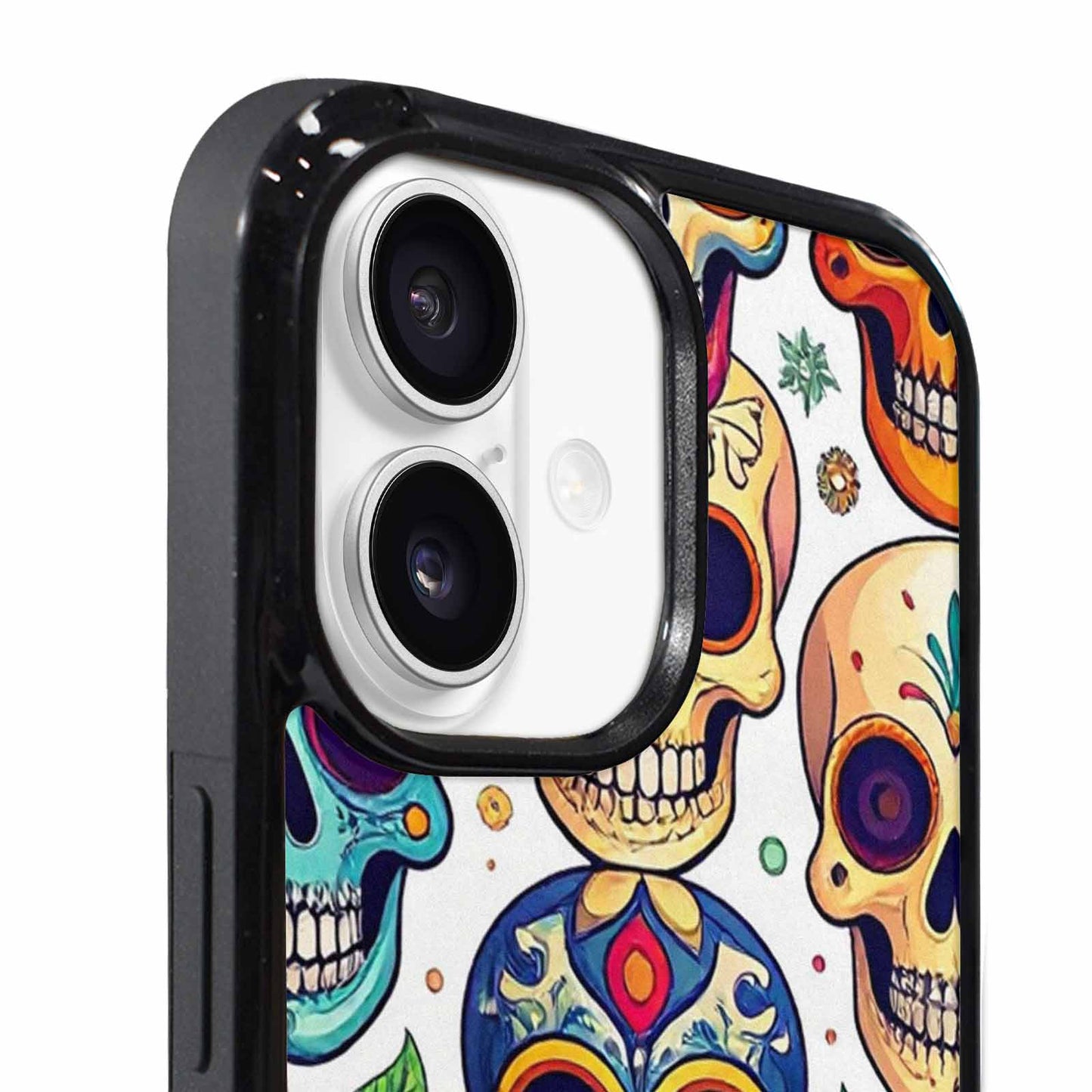 iPhone 17 Case — Vibrant Skull Seamless Gothic Skulls, Custom Print Case Cover