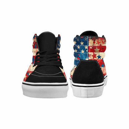 MEN'S Patriotic Stars Stripes High Top Canvas Y2K Custom Shoes