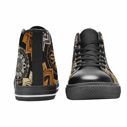 WOMEN'S Mandala High Top Canvas Dark Academia Custom Shoes