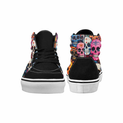 MEN'S Skulls (general) High Top Canvas Melting Art Sneakers