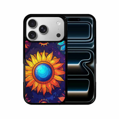 iPhone 17 Pro Case — Iridescent Fantasy Sun Disc Original Art, Custom Printed Phone Case