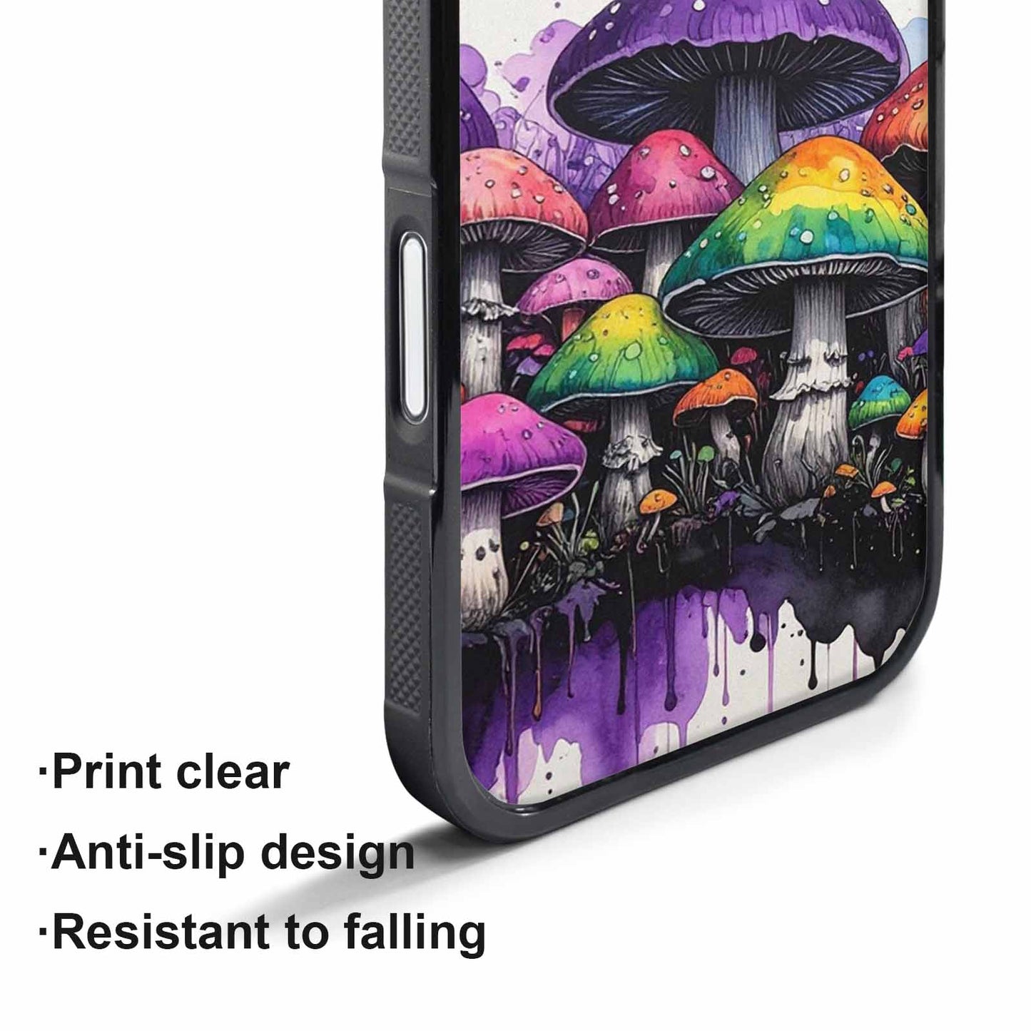 iPhone 17 Pro Case — Black Purple Ink Rainbow Drip Original, Customized Protective Case