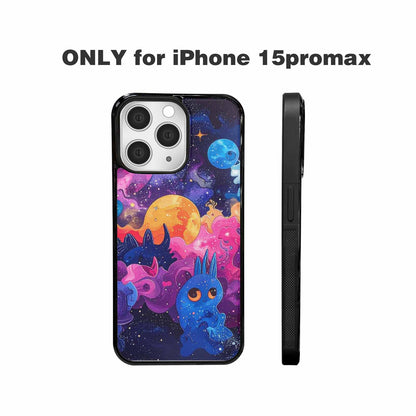 iPhone 15 Pro Max Case — Cosmic Creature And Object Mashup Pattern, Custom Phone Case