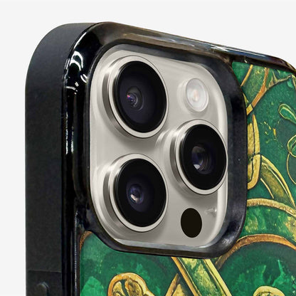 iPhone 15 Pro Max Case — Irish Celtic Knot Pattern Shamrocks Seamless, Original Design Phone Case