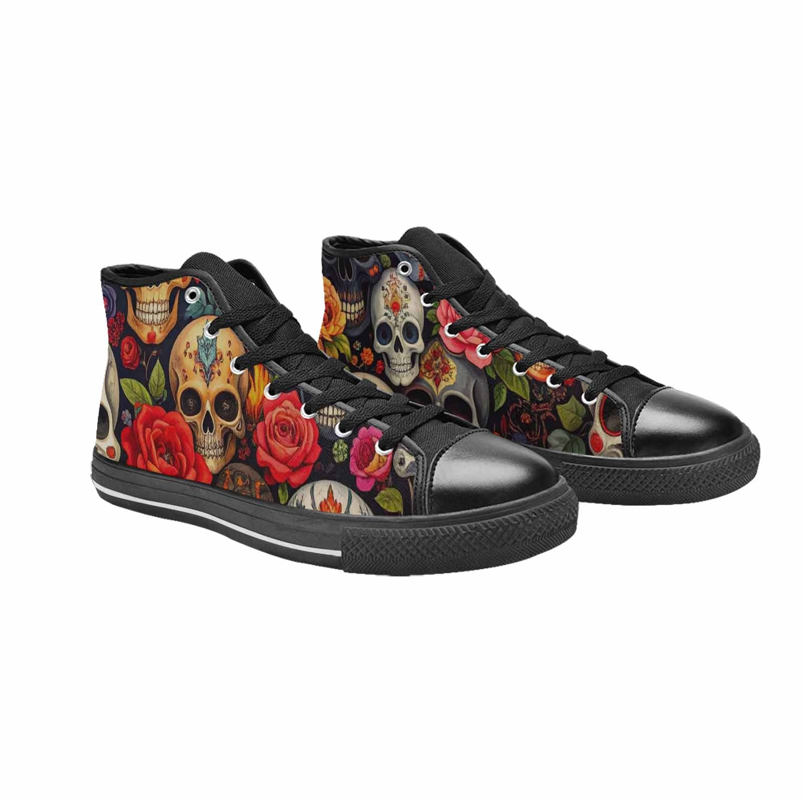 MEN'S Skull High Top Canvas Y2K Shoes
