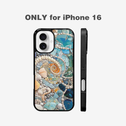 iPhone 16 Case — Seashell Collage Seashell Collage Pattern Hundreds, Unique Phone Case Design