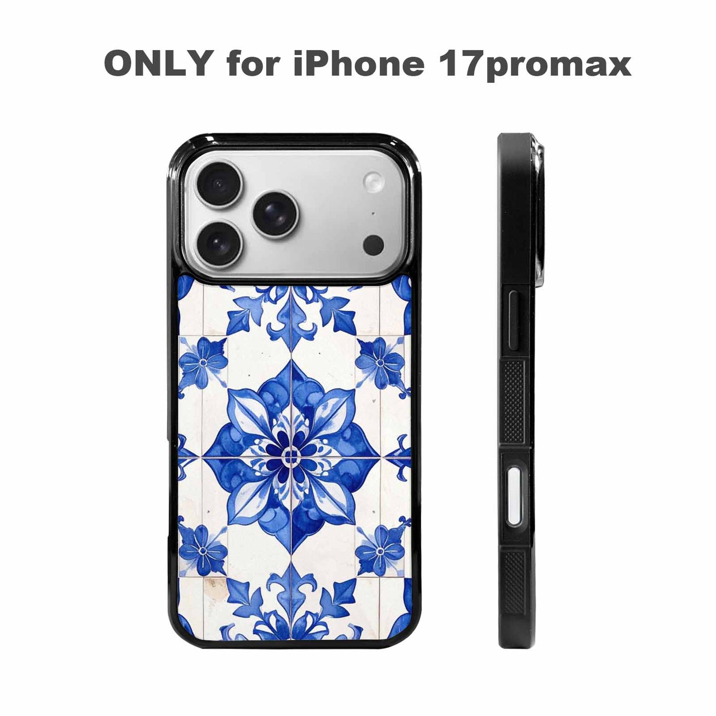 iPhone 17 Pro Max Case — Talavera Tile Floral, Custom Designed Case Cover