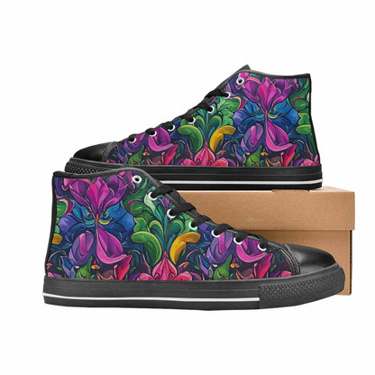 MEN'S Polysexual Flag Color High Top Canvas Wallpaper Art Custom Shoes