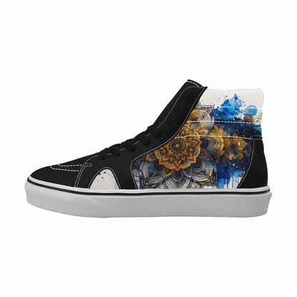 MEN'S Mandala Medallion High Top Canvas Melting Art Sneakers