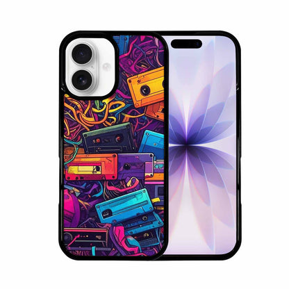 iPhone 17 Case — Retro Cassette Tape Pattern Retro Vintage, Customized Protective Case