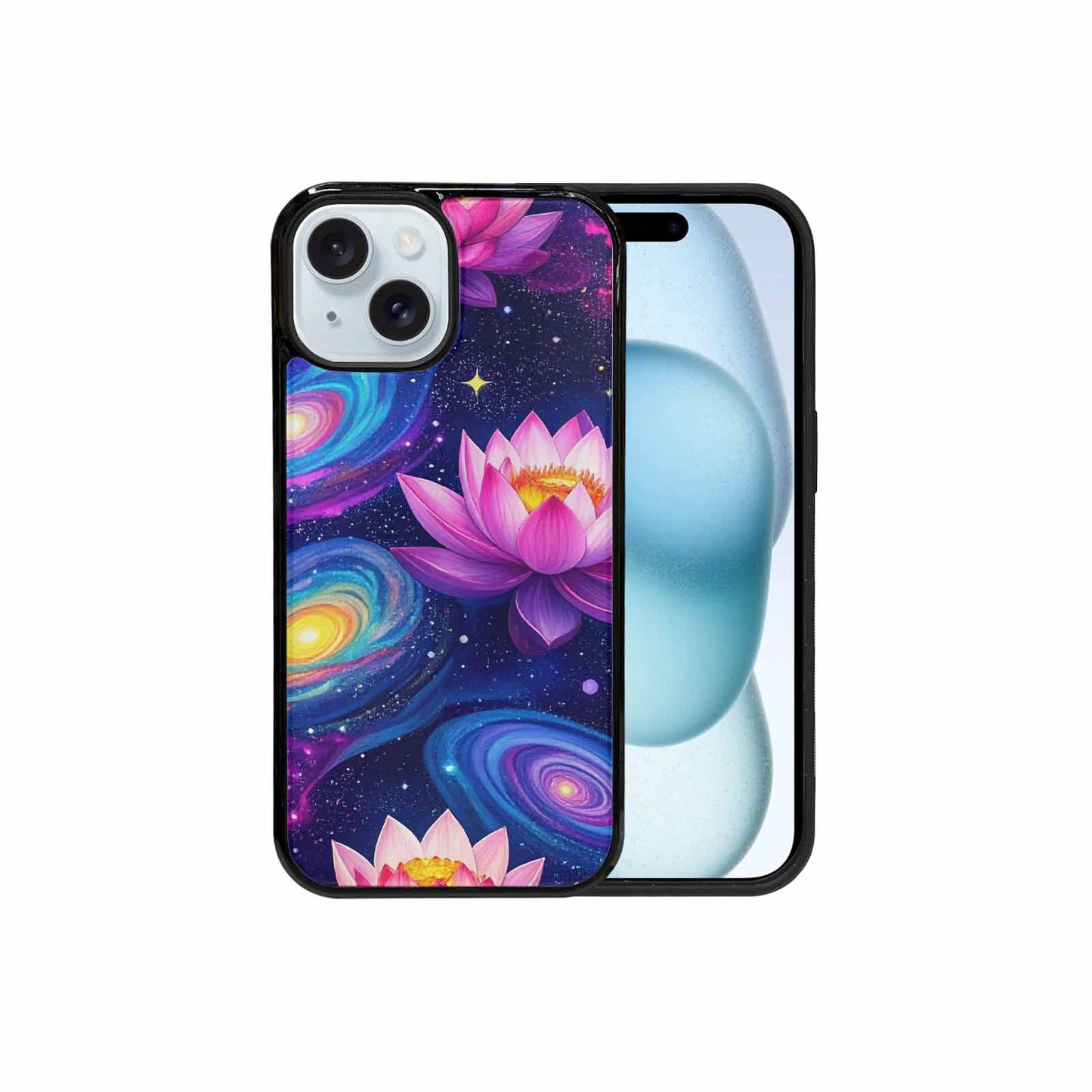 iPhone 15 Case — Lotus Galaxy, Custom Phone Case