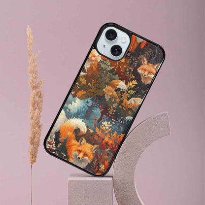 iPhone 15 Plus Case — Fox Forest Fox Forest Pattern Hundreds, Personalized Phone Case