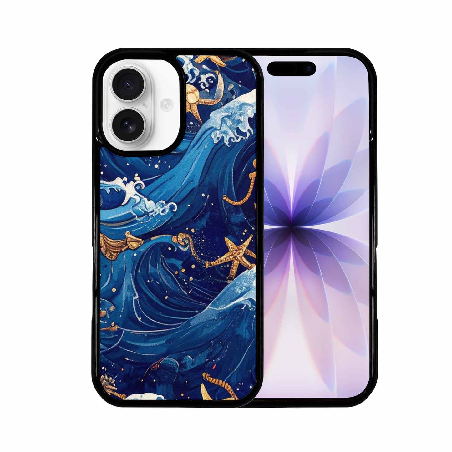 iPhone 17 Case — Small Ocean Wave Pattern, Original Art, Custom Art Phone Cover
