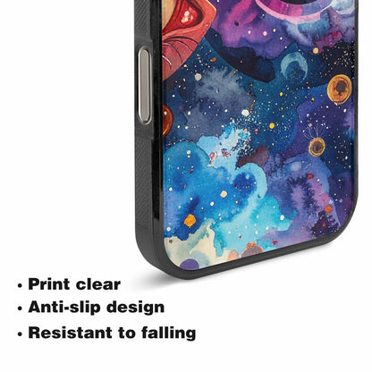 iPhone 16 Pro Max Case — Cartoon Eyeballs Galaxy, Custom Phone Case