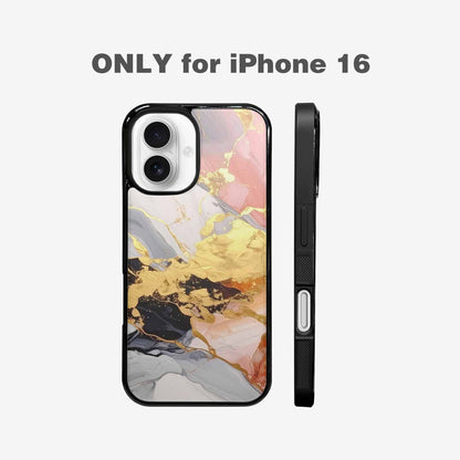 iPhone 16 Case — Marble Vein Marble Veins Pattern Hundreds, Custom Print Case Cover