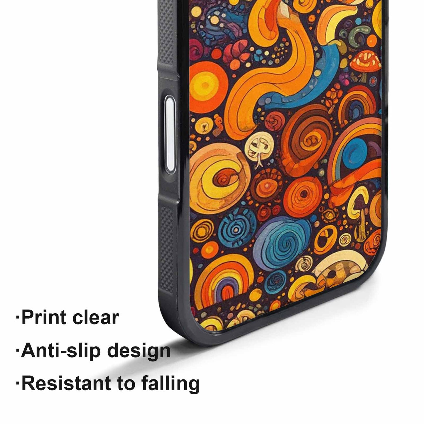iPhone 17 Pro Case — Small Groovy Peace Sign Swirl Original, Custom Made Phone Cover