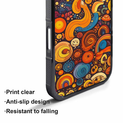 iPhone 17 Pro Case — Small Groovy Peace Sign Swirl Original, Custom Made Phone Cover