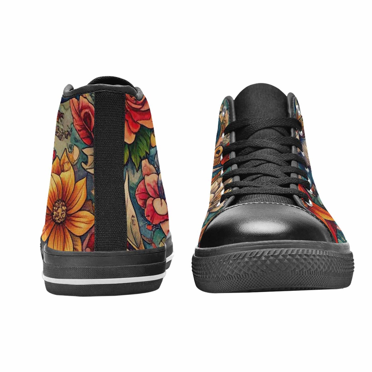 MEN'S Old School Tattoo High Top Canvas Cottagecore Custom Shoes