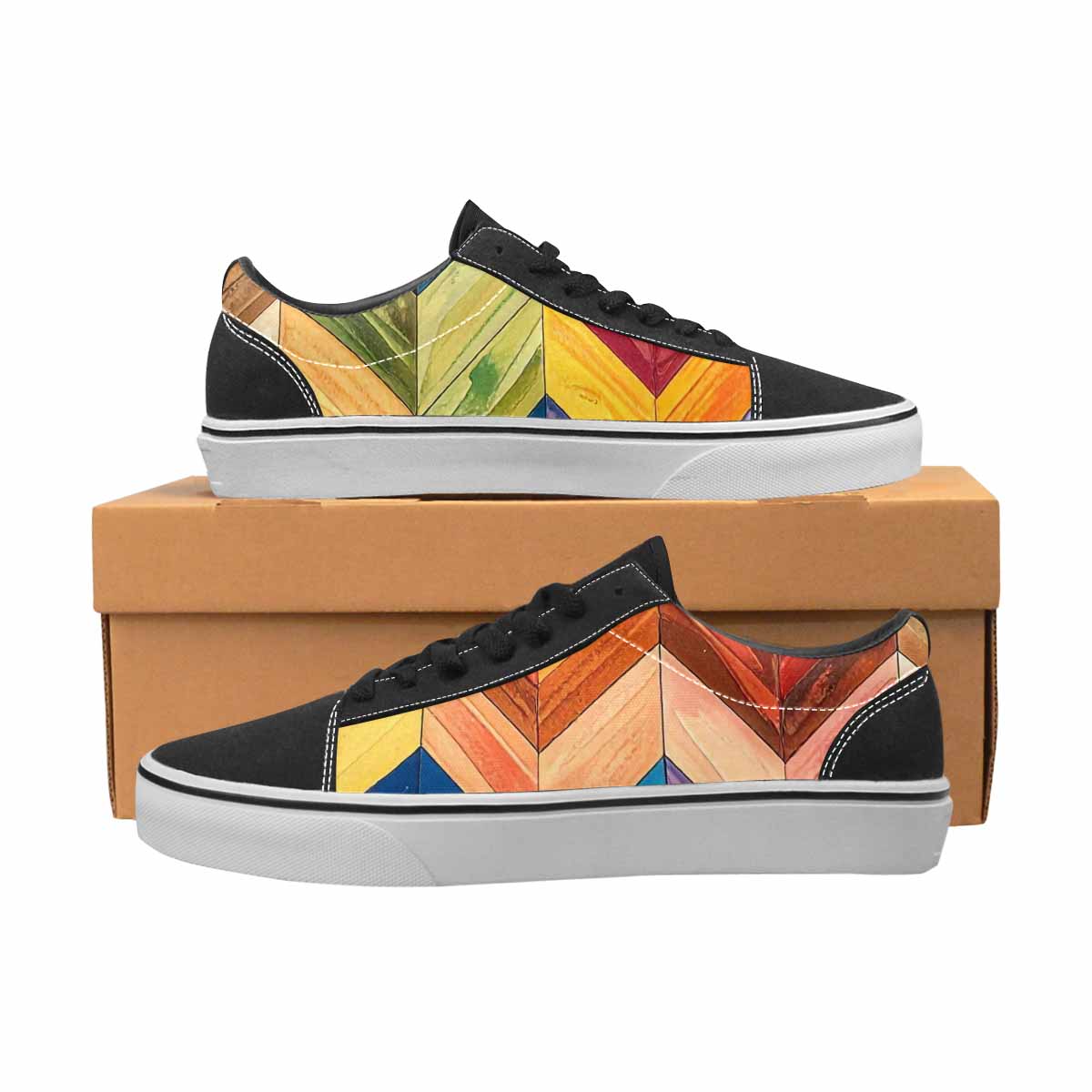 WOMEN'S Progress Pride Flag Canvas Lace-Up Neon Fantasy Custom Sneakers
