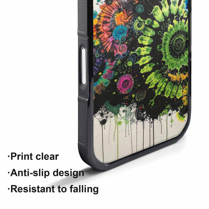 iPhone 17 Pro Max Case — Black &amp; Green Ink Tie Dye, Custom Printed Phone Case