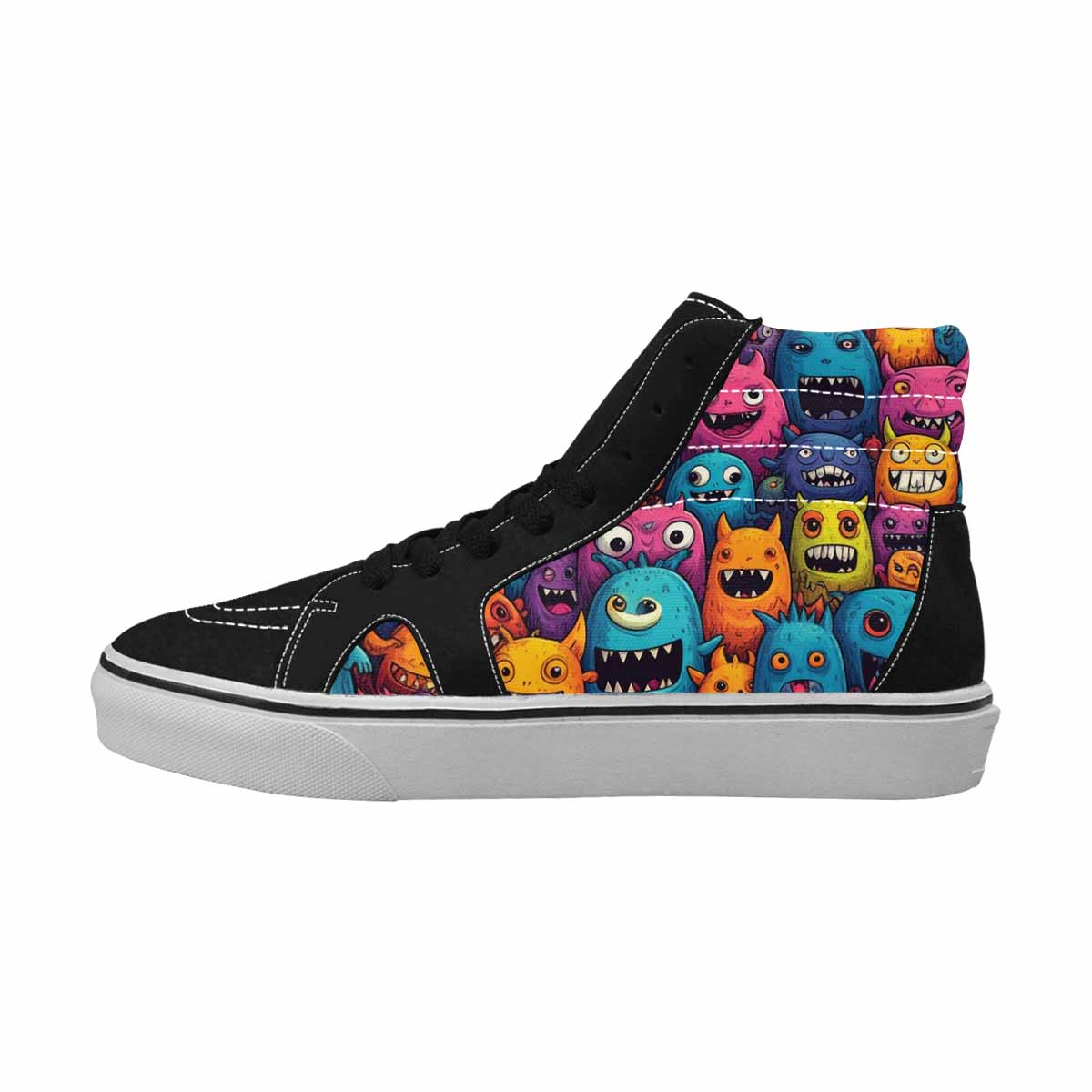 MEN'S Monsters (general) Cartoon Monst High Top Canvas Vivid Custom Sneakers