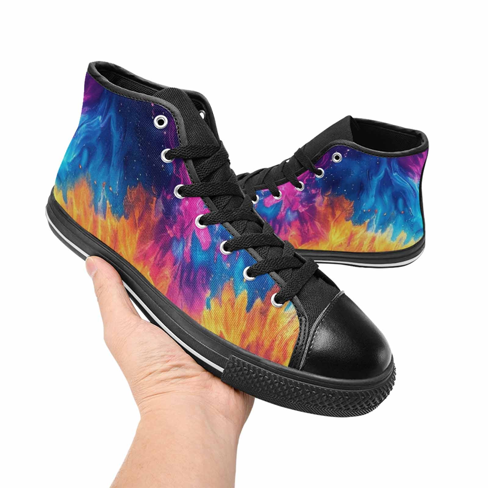 MEN'S Tie Dye Galaxy High Top Canvas Dreamcore Shoes