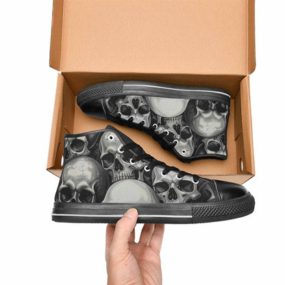 MEN'S Skulls - Classic High Top Canvas Grunge Custom Shoes