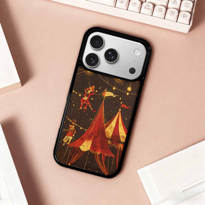 iPhone 17 Pro Case — Vintage Circus Art Pattern Retro Vintage, Custom Phone Case
