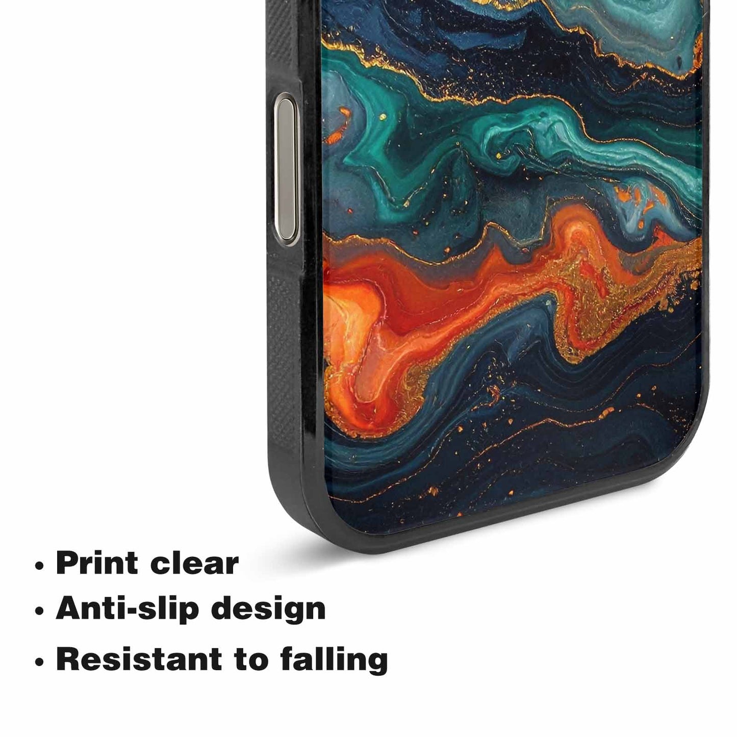 iPhone 16 Pro Case — Marble Dark, Original Design Phone Case