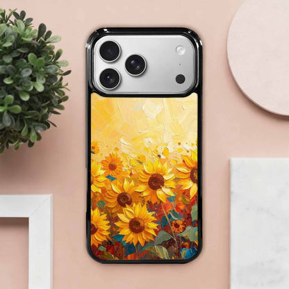 iPhone 17 Pro Max Case — Impressionist Sunflower Brushstroke Pattern Floral, Original Design Phone Case
