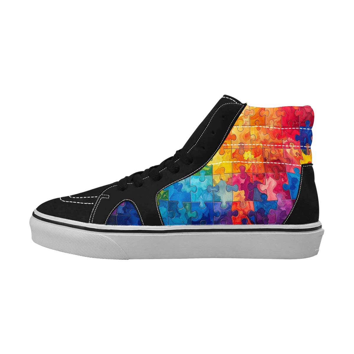 MEN'S Autism Puzzle Pieces High Top Canvas Dreamlike Shoes