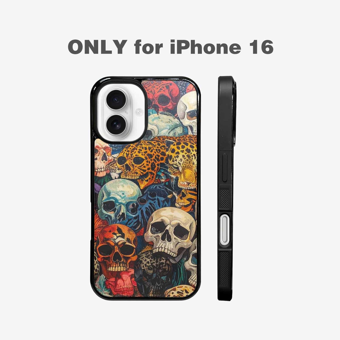 iPhone 16 Case — Skulls Animal Printskulls Patt, Customized Protective Case