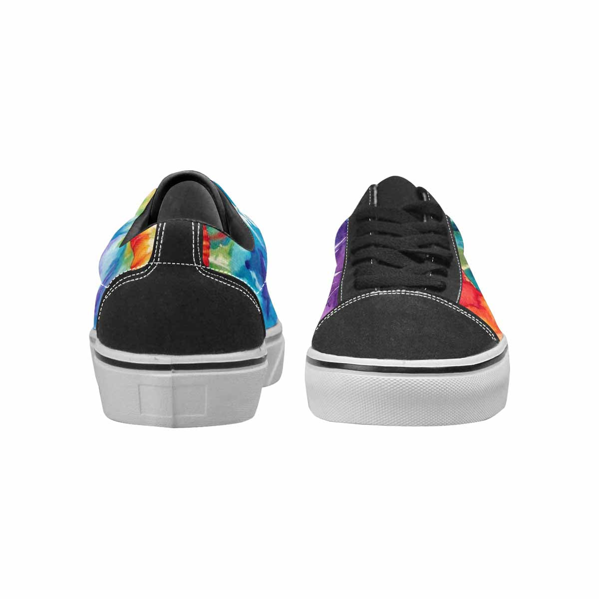 WOMEN'S Tie Dye Swirl Canvas Lace-Up Dark Academia Sneakers