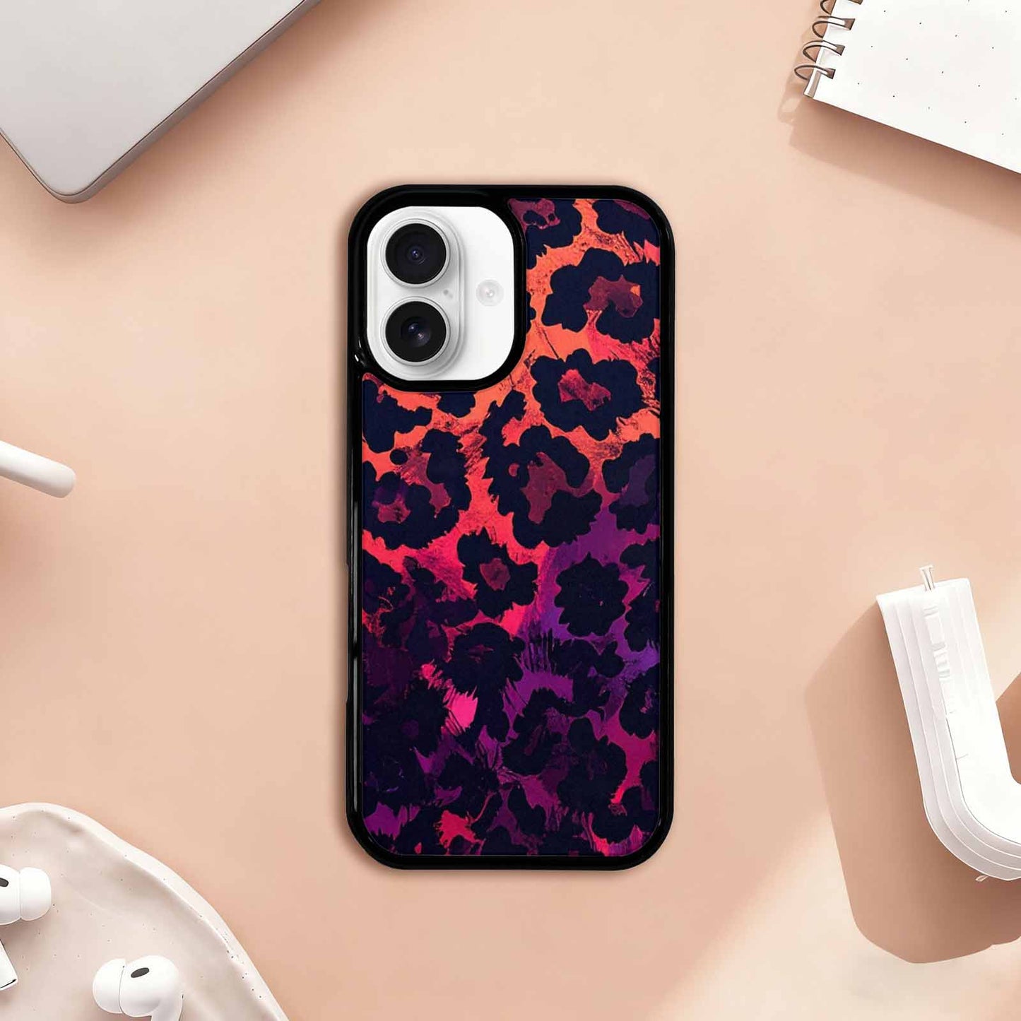 iPhone 17 Case — Leopard Print Dark Seamless Animal Print, Custom Designed Case Cover