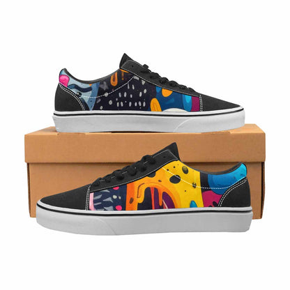 WOMEN'S Melting Aliens Lace-Up Canvas Grunge Custom Shoes